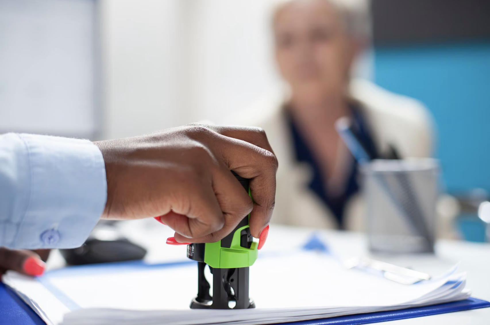 Grimage-side Notary Services being completed